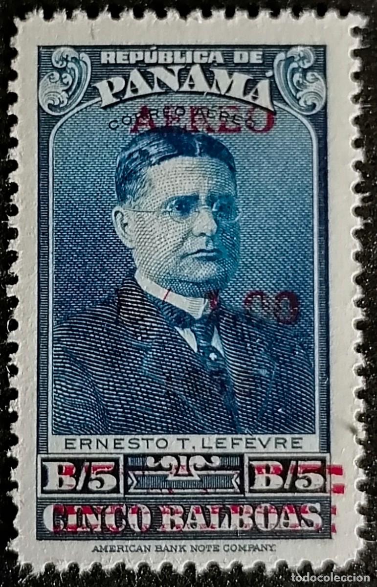 Sellos: PANAM&Aacute; 1952 - ERNESTO T. LEFEVRE / SOBRECARGADO . - Foto 1