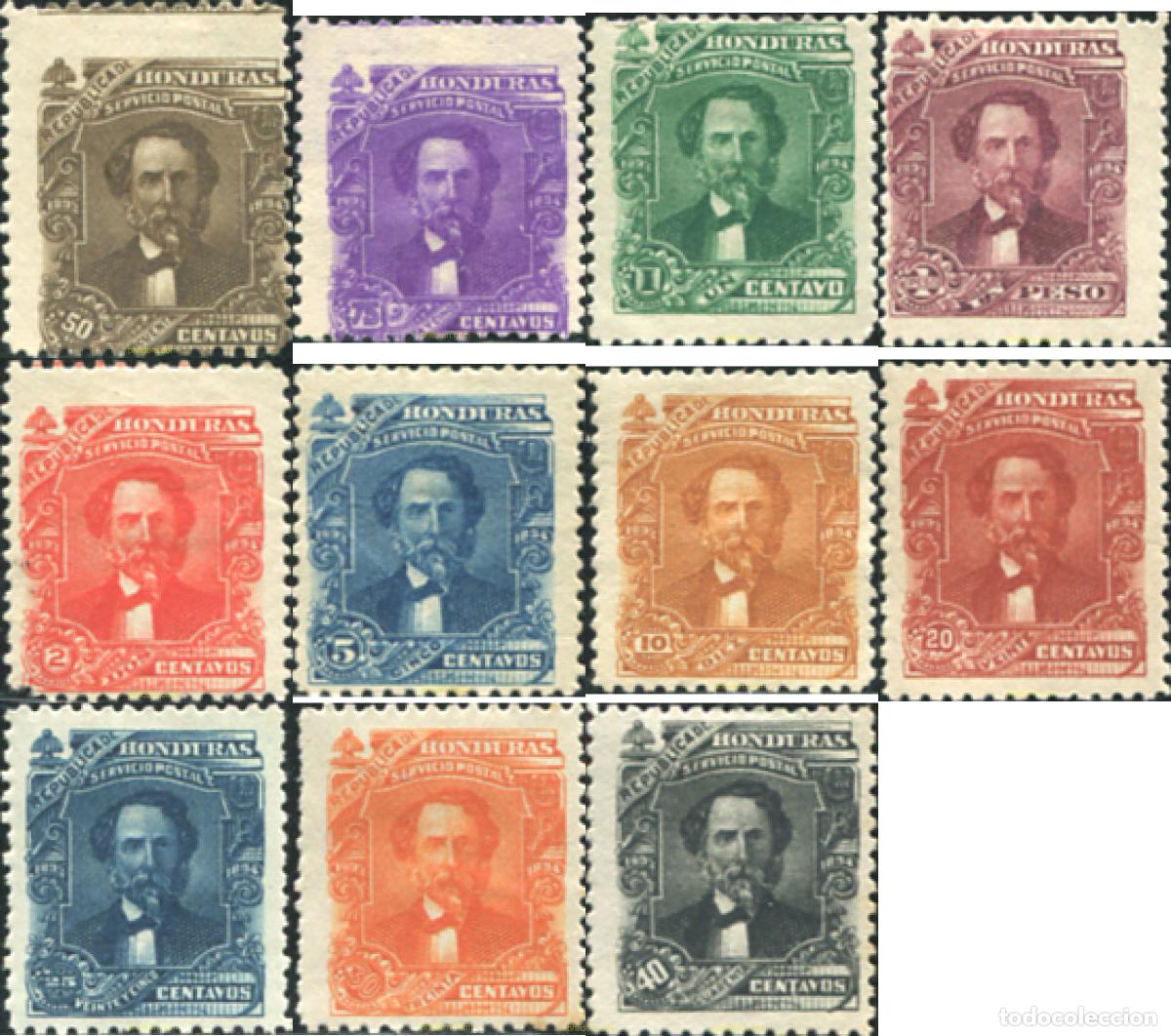 Sellos: 324120 HINGED HONDURAS 1893 GENERAL CABA&Ntilde;AS - Foto 1