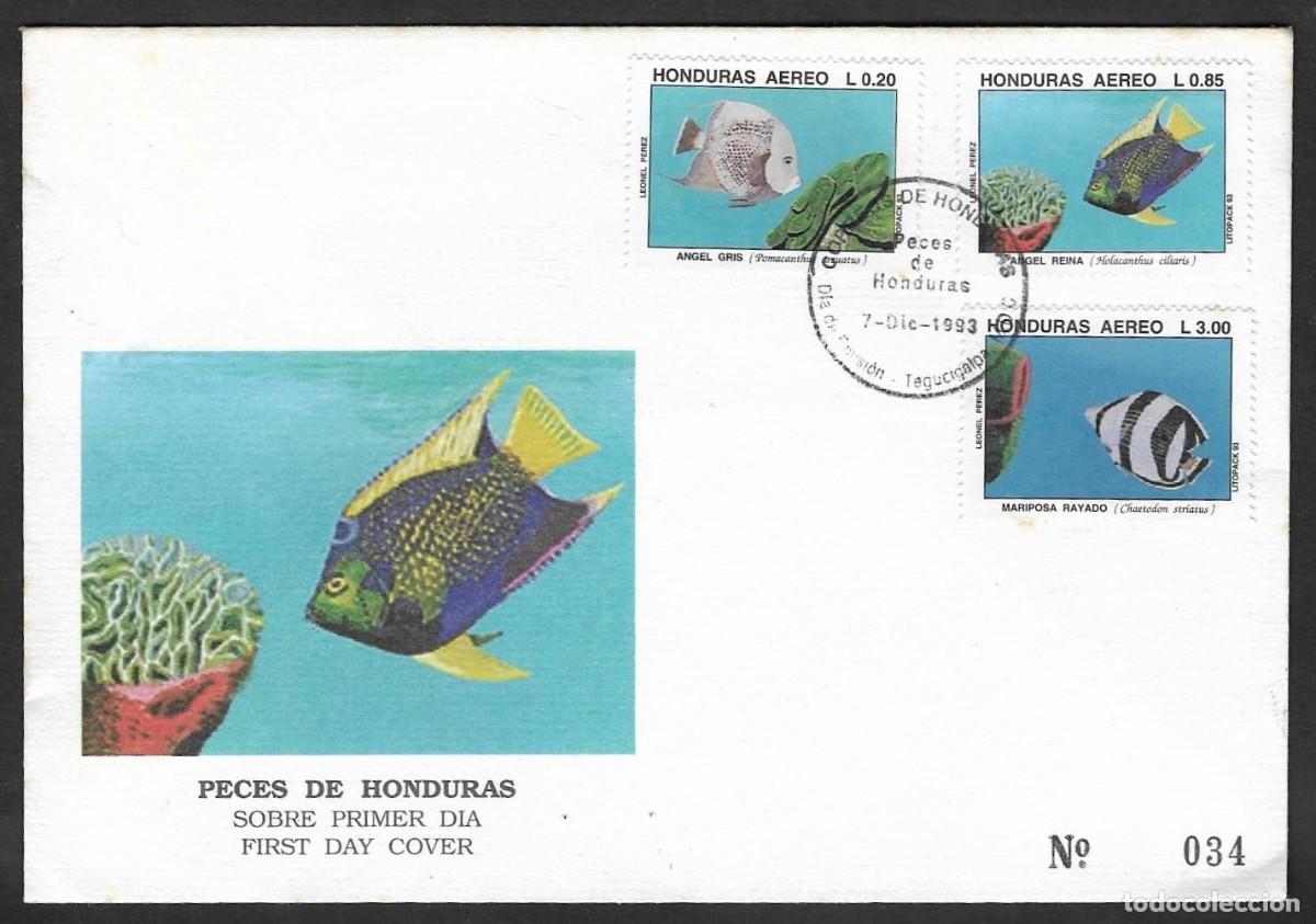 Sellos: SKV) 1993. Honduras. Fish. FDC XF. - Foto 1