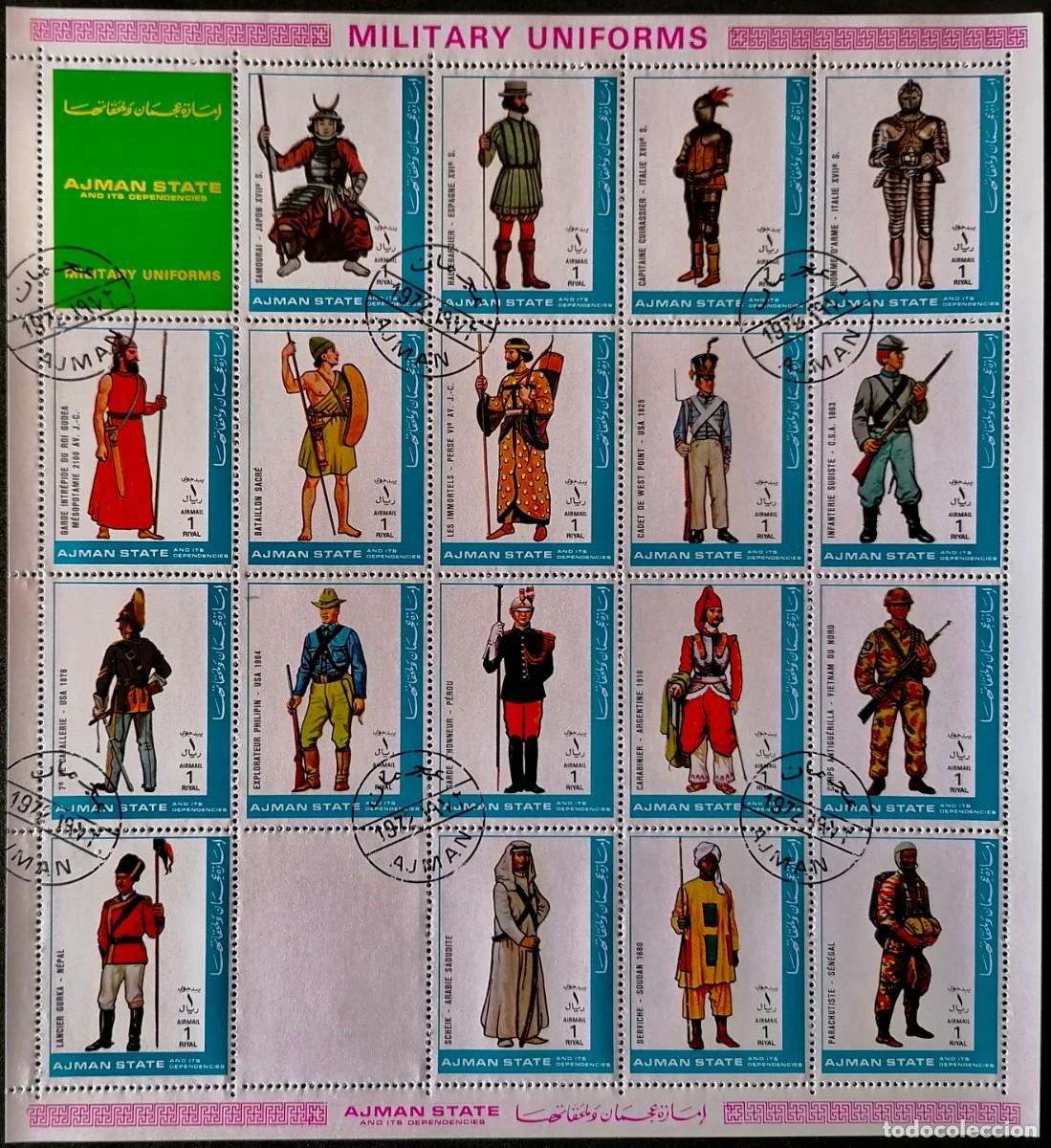 Sellos: AJMAN 1972 - HB UNIFORMES MILITARES . - Foto 1
