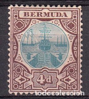 Sellos: BERMUDA - PAISAJE MARITINO - YVERT 37* - Foto 1