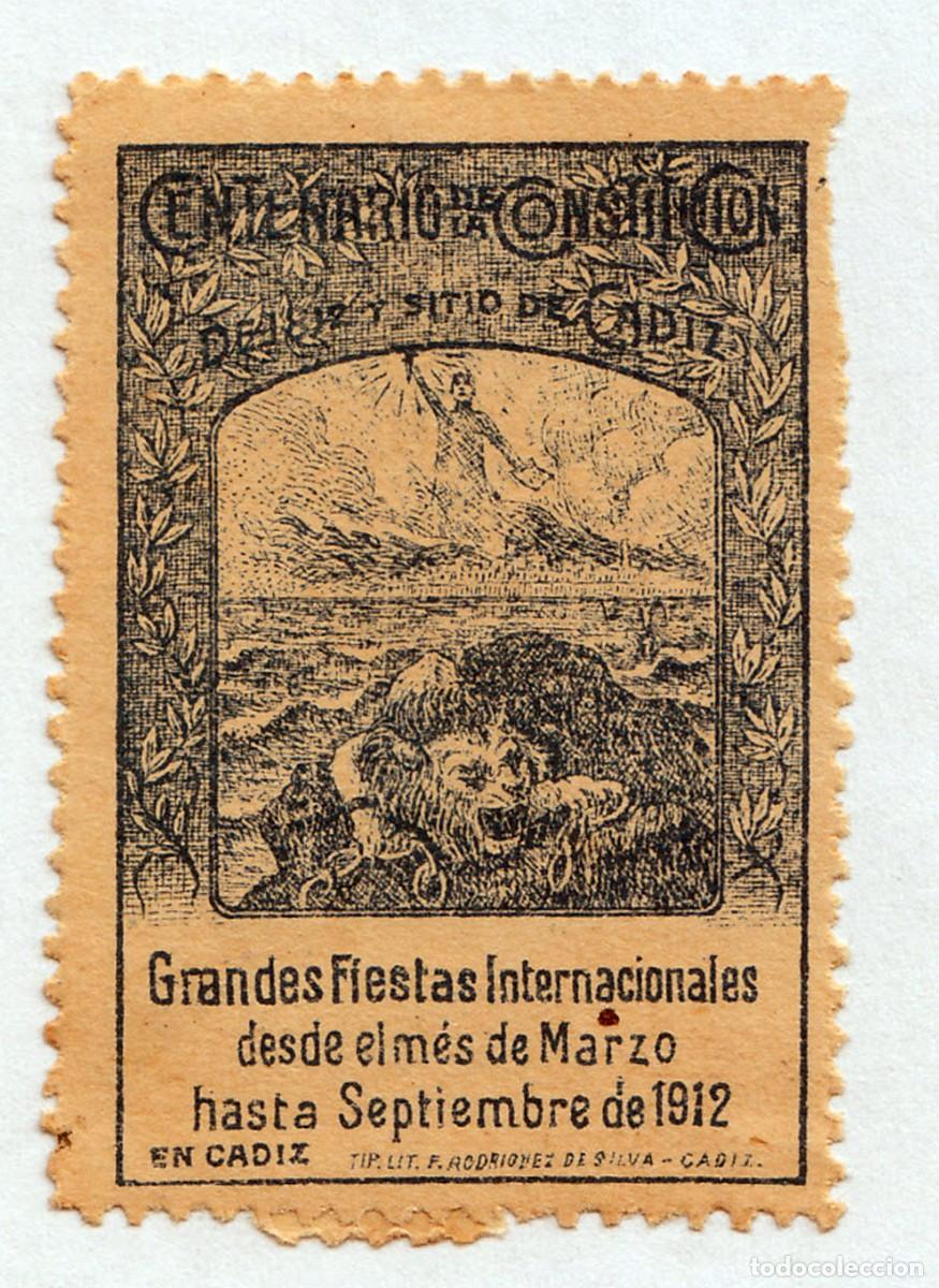 Sellos: SELLO USADO EN VENTA (ESP) - ESPA&Ntilde;A, CENTENARIO CONSTITUCION C&Aacute;DIZ 1912 - Foto 1