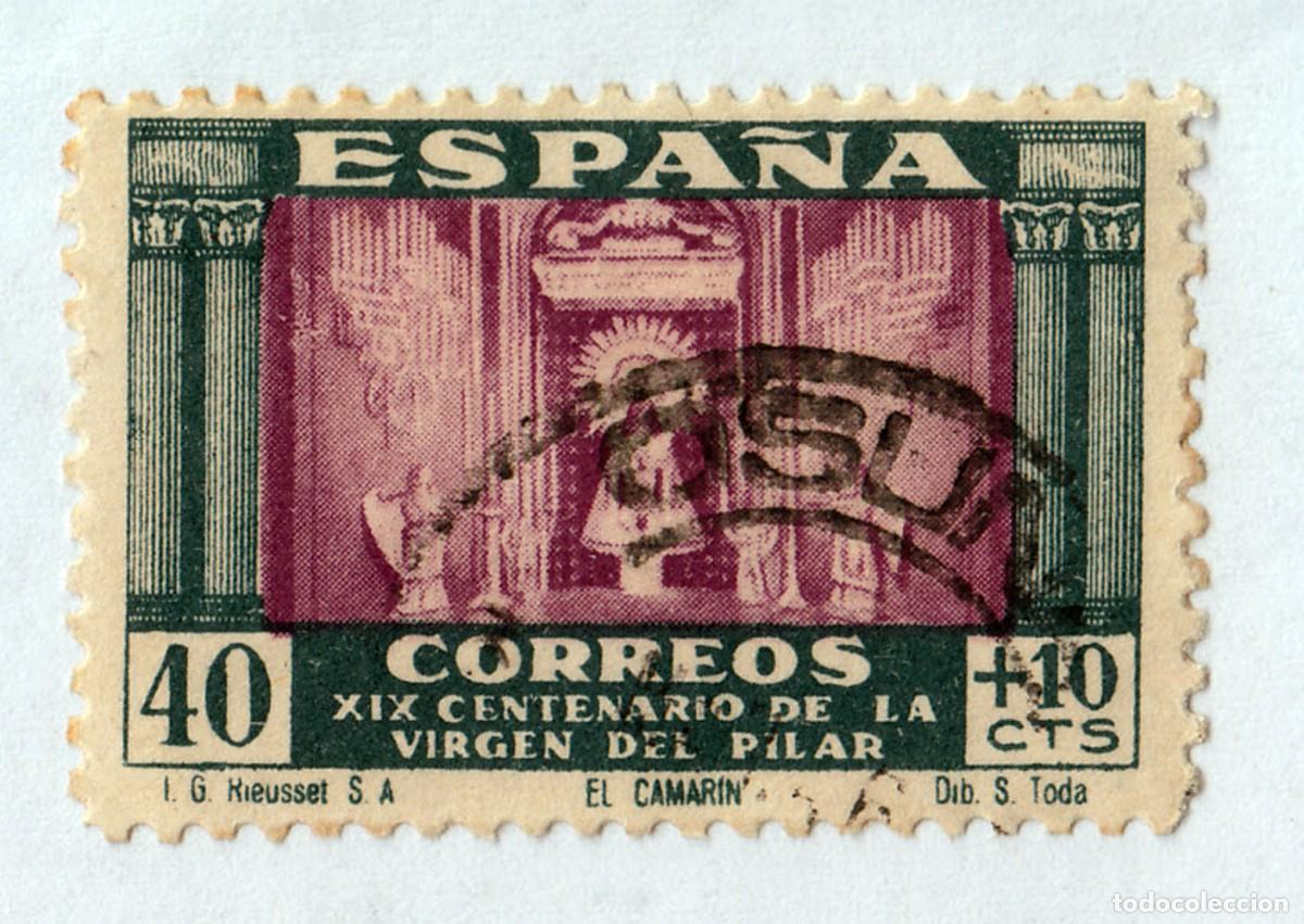 Sellos: SELLO USADO EN VENTA (ESP) - ESPA&Ntilde;A, CENTENARIO VIRGEN DEL PILAR - Foto 1