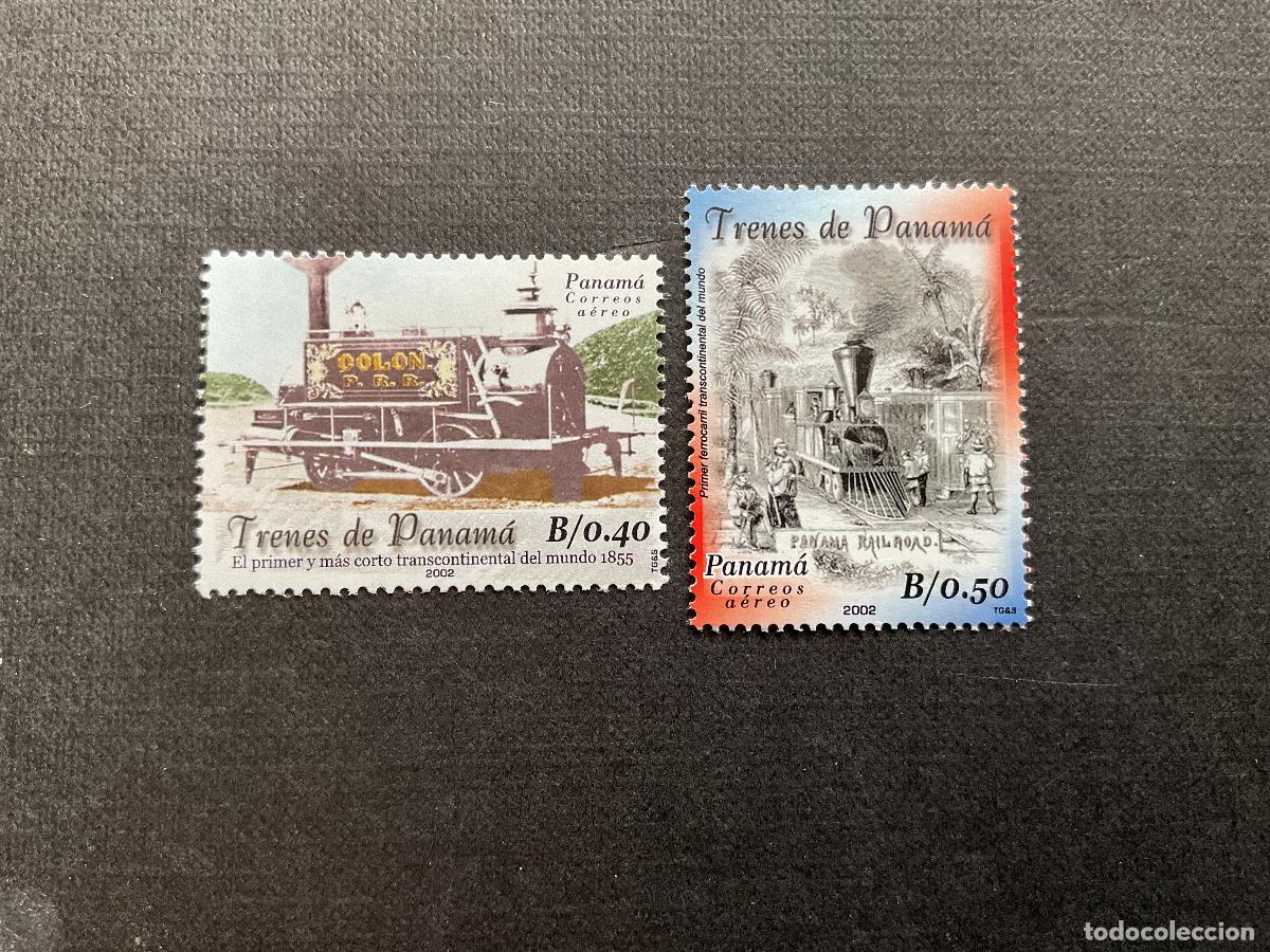 Sellos: PANAMA A&Ntilde;O 2002. TRENES - Foto 1