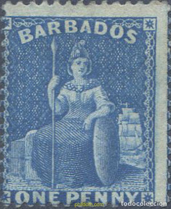 Sellos: 645913 HINGED BARBADOS 1870 BRITANNIA - Foto 1
