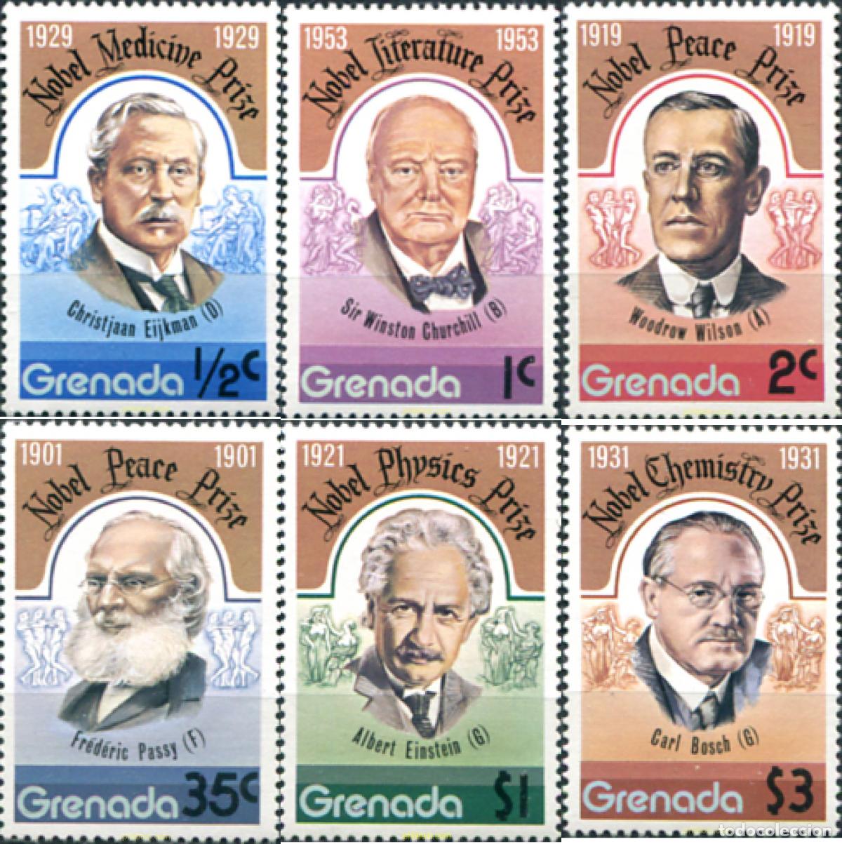 Sellos: 319037 MNH GRANADA 1978 PREMIOS NOBEL - Foto 1