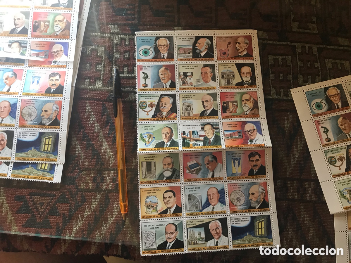 Sellos: Homenaje al m&eacute;dico espa&ntilde;ol. Incompleta - Foto 1