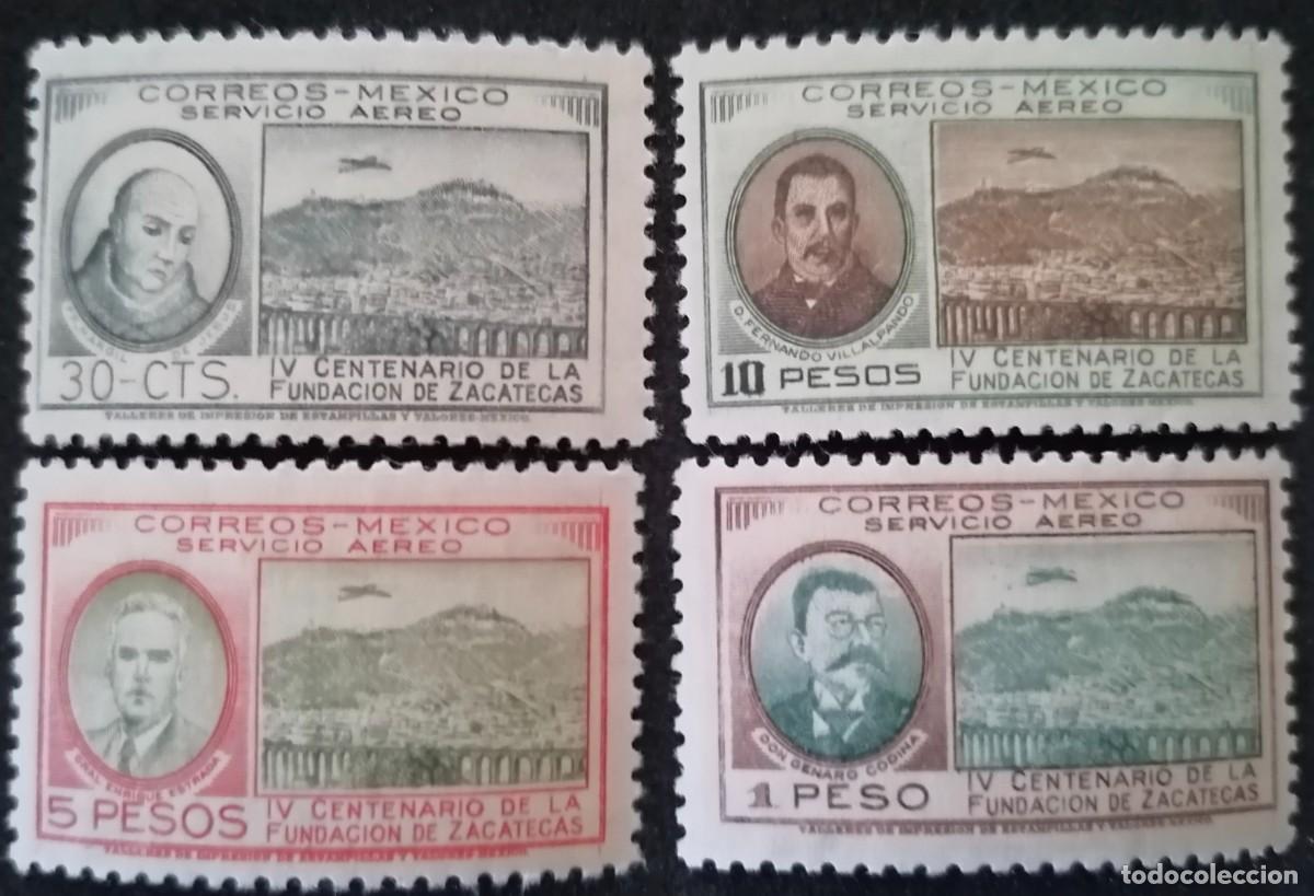 Sellos: M&Eacute;XICO 1946 - CENTENARIO / FUNDACI&Oacute;N DE ZACATECAS . - Foto 1