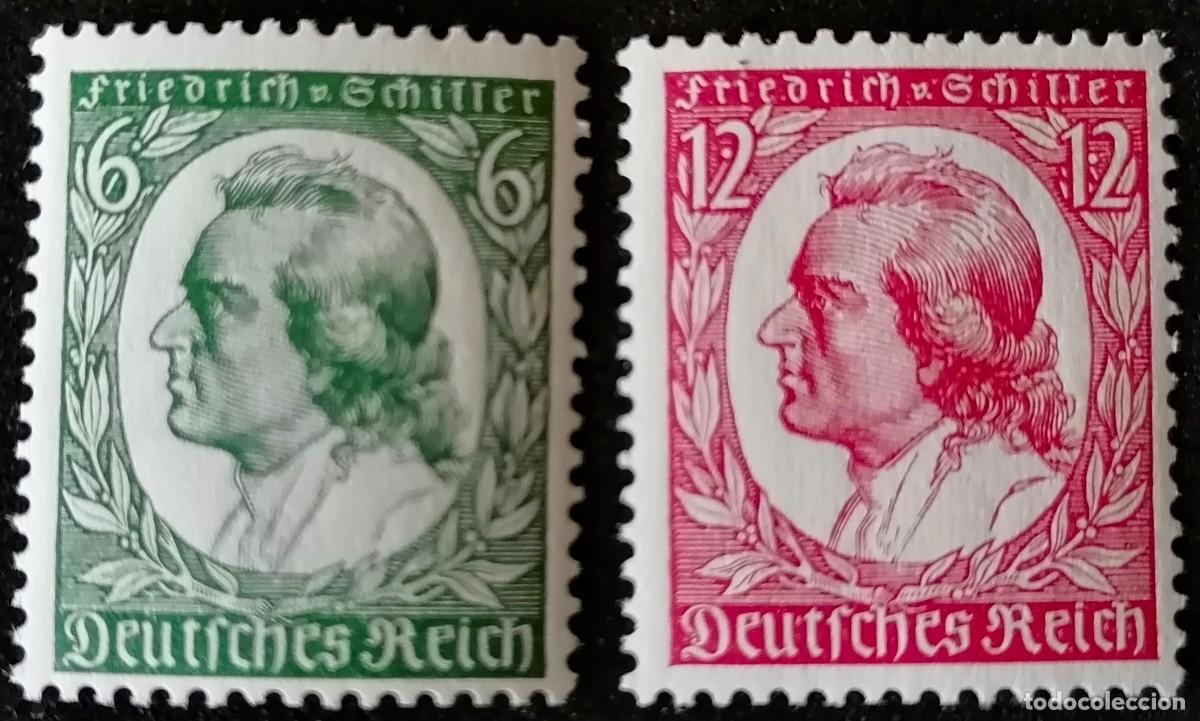 Sellos: ALEMANIA 1934 - FRIEDRICH SCHILLER . - Foto 1