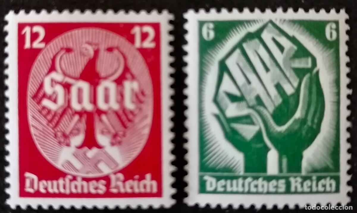 Sellos: ALEMANIA 1934 - PLEBISCITO DEL SARRE . - Foto 1