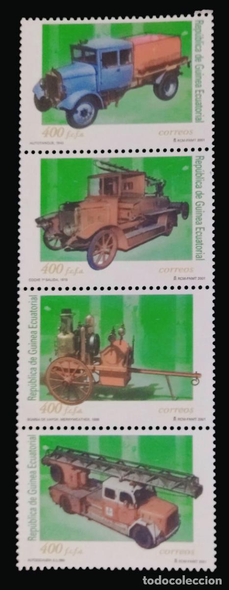 Sellos: GUINEA ECUATORIAL 2001 Bomberos. NUEVO - MNH ** - Foto 1