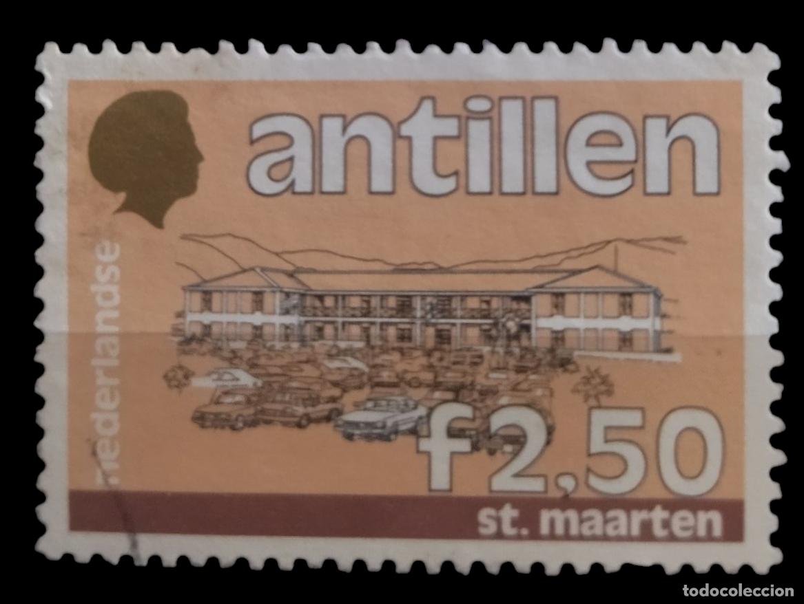 Sellos: ANTILLAS HOLANDESAS 1985 Edificios. USADO. - Foto 1