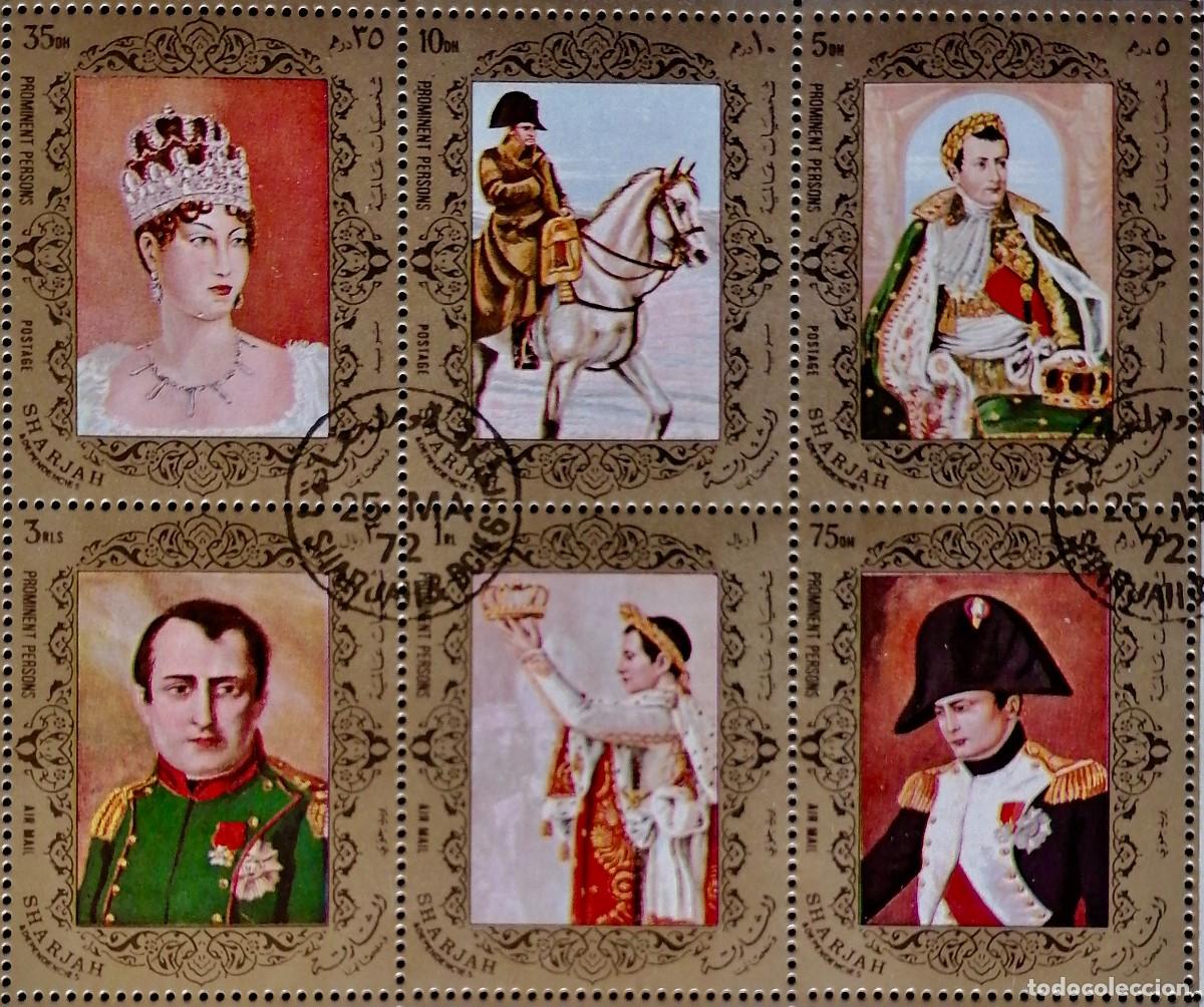 Sellos: SHARJAH 1972 - NAPOLE&Oacute;N * - Foto 1
