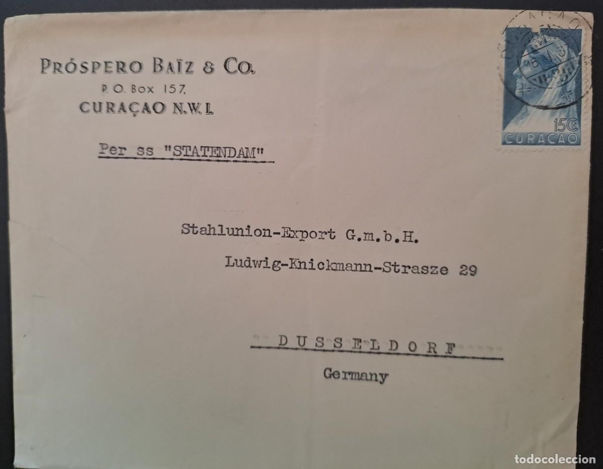 Sellos: Carta de Cura&ccedil;ao de 1937 - Foto 1