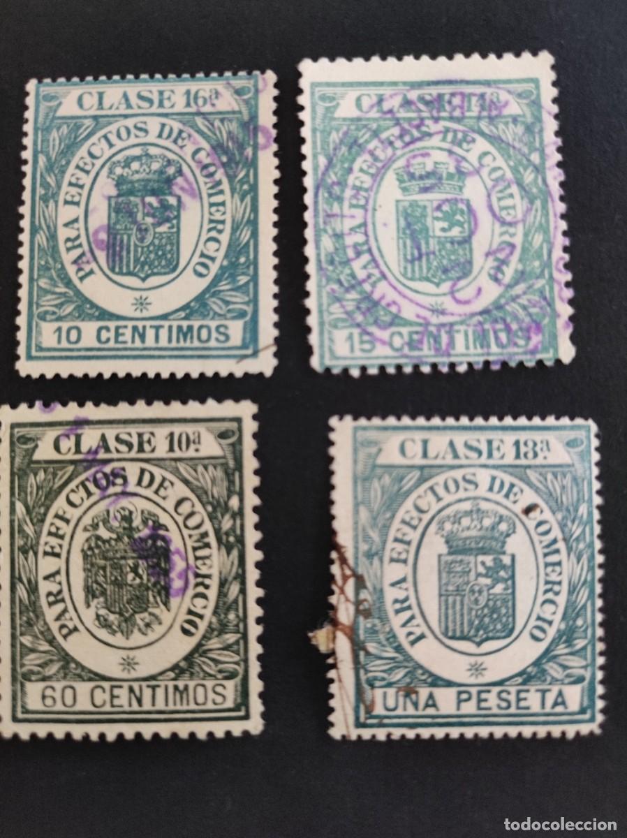 Sellos: ESPA&Ntilde;A.4 SELLOS PARA EFECTOS DE COMERCIO. USADOS. 471 - Foto 1