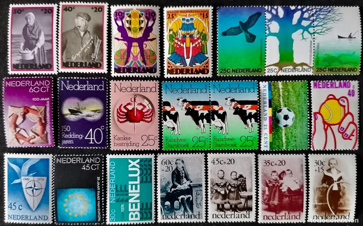 Sellos: PAISE BAJOS 1974 - A&Ntilde;O COMPLETO . - Foto 1