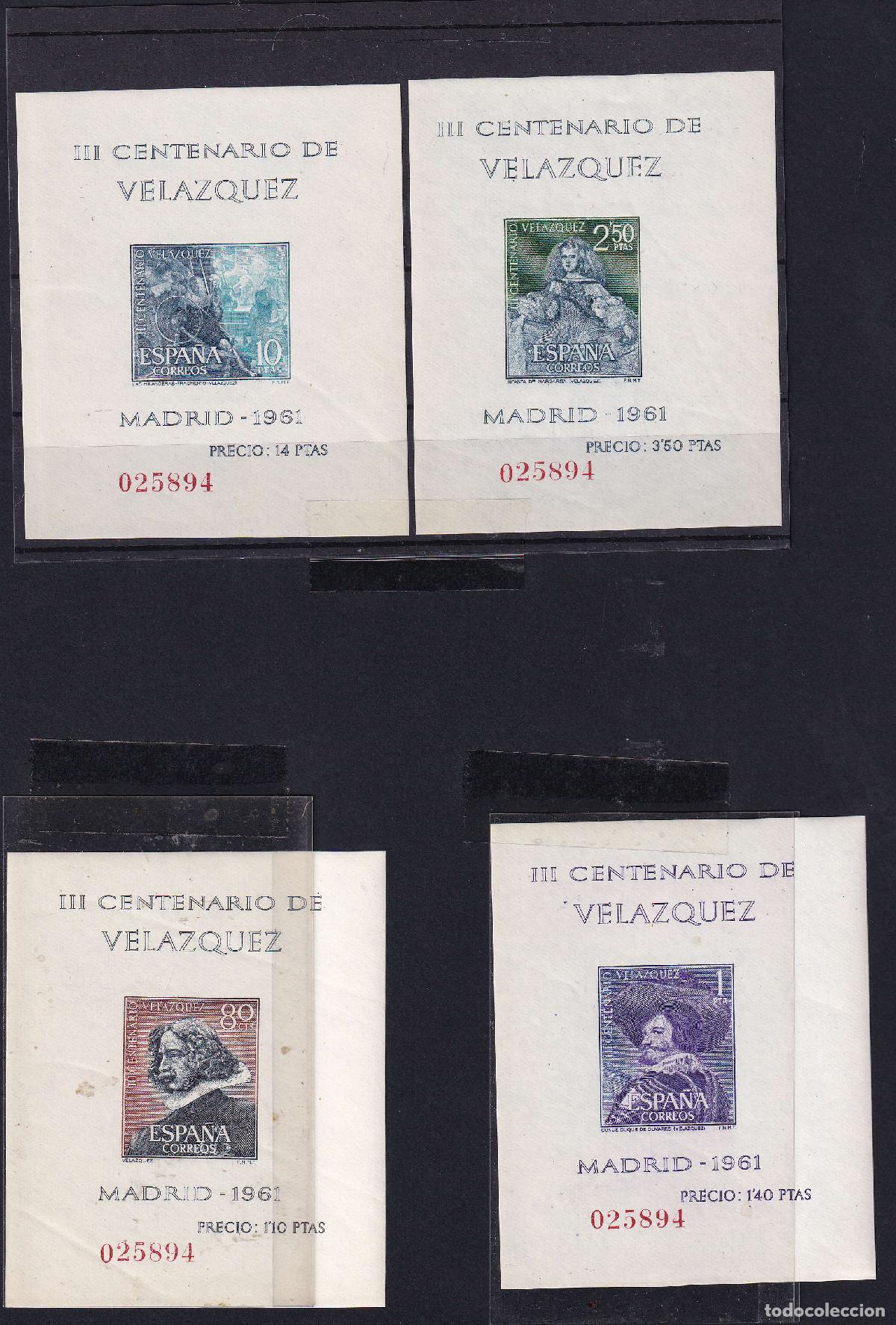 Sellos: Serie en hoja del Tercer Centenario de Vel&aacute;zquez - Foto 1