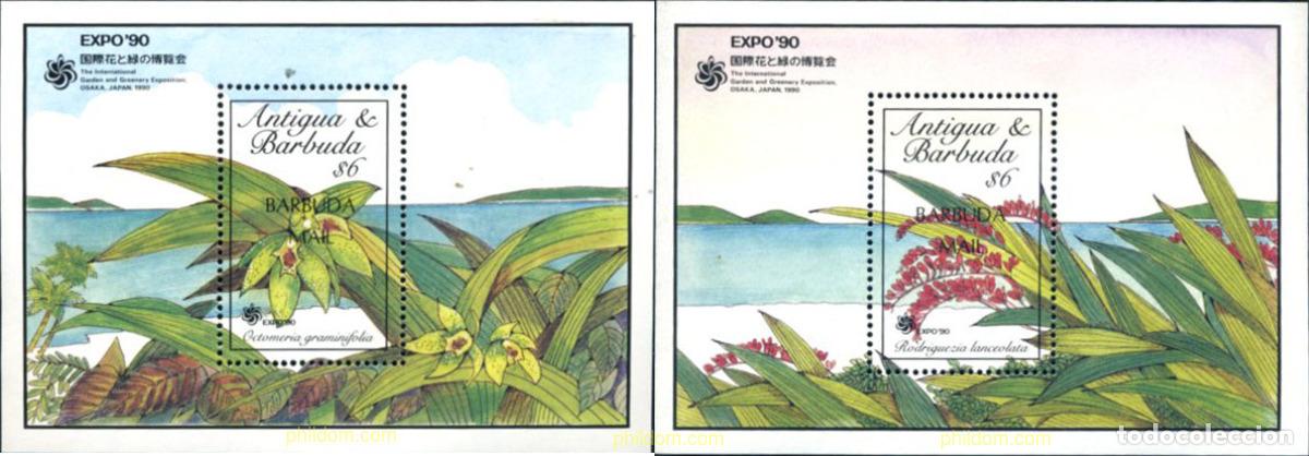 Sellos: 290829 MNH BARBUDA 1990 FLORES - Foto 1