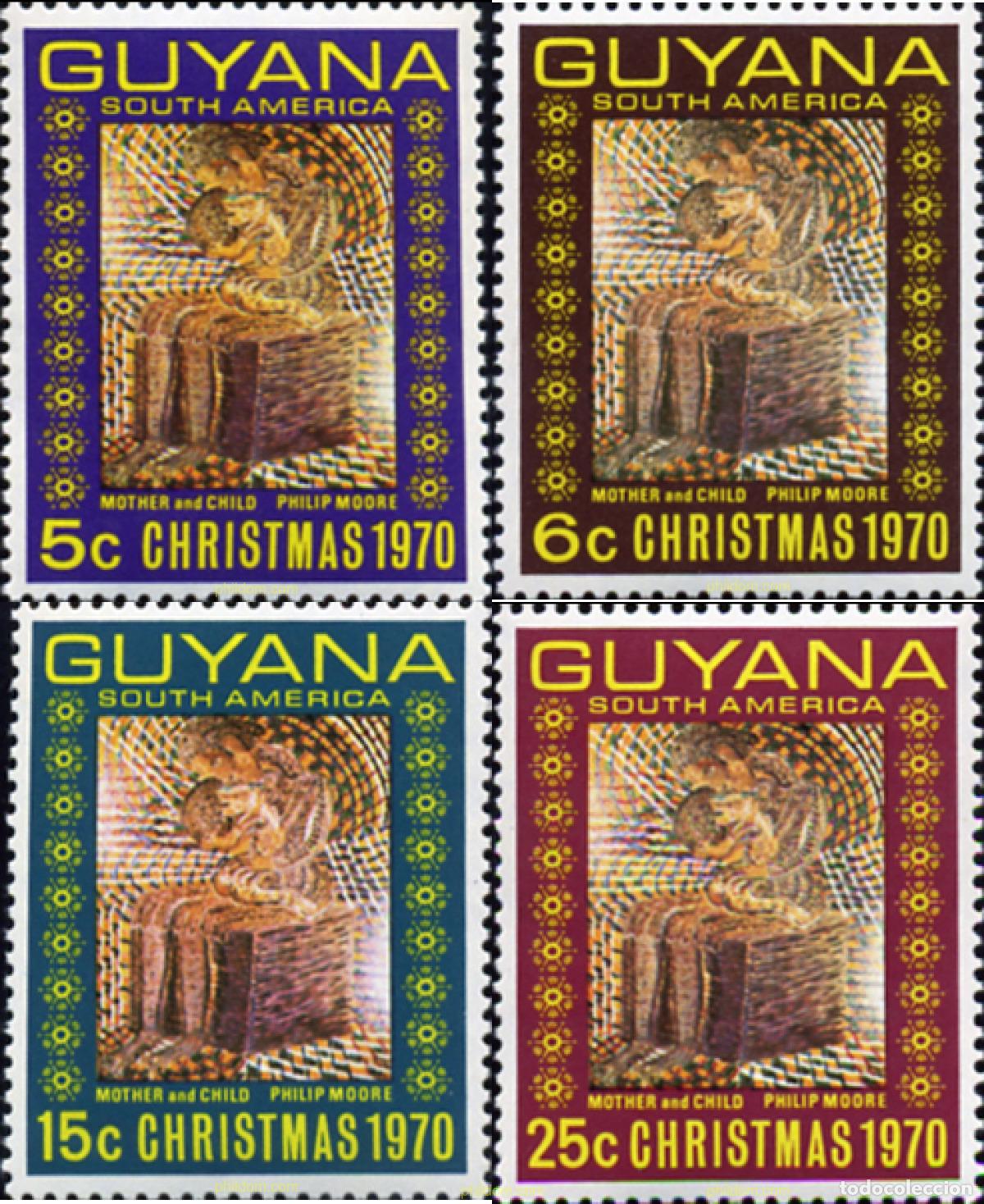 Sellos: 308073 MNH GUYANA 1970 NAVIDAD - Foto 1