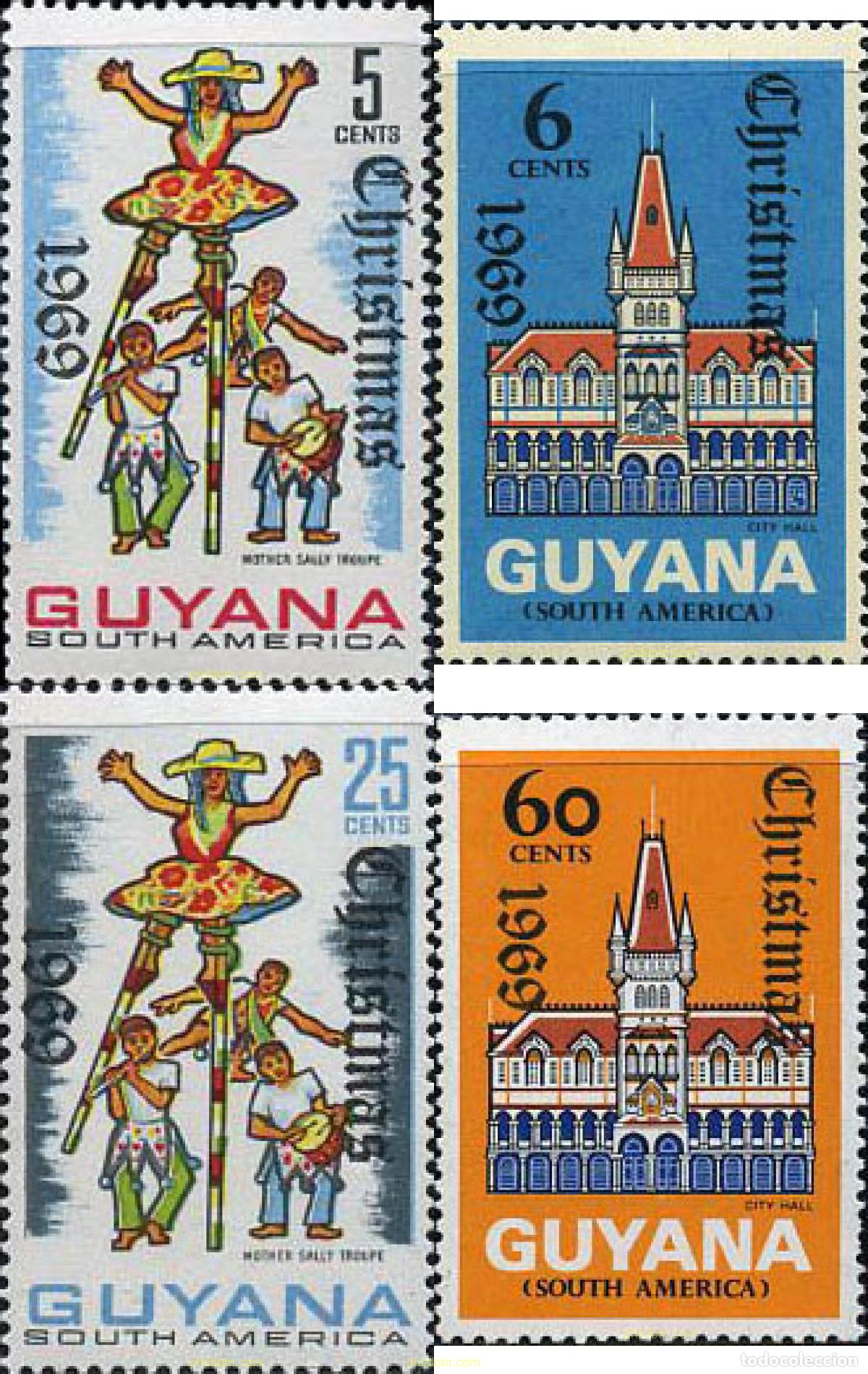 Sellos: 213358 MNH GUYANA 1969 NAVIDAD - Foto 1