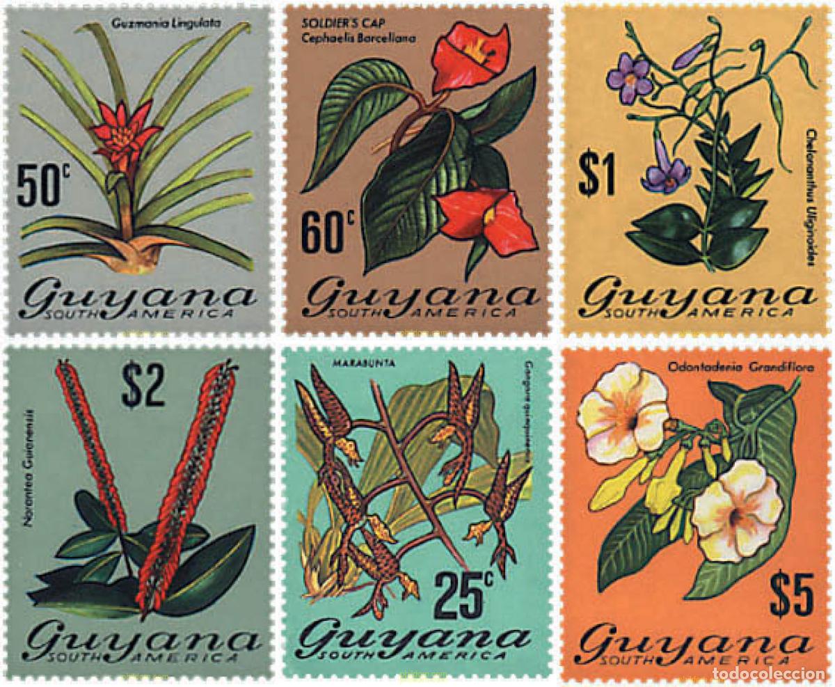 Sellos: 759938 MNH GUYANA 1971 FLORES - Foto 1