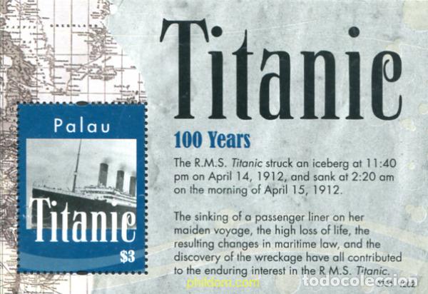 Sellos: 318252 MNH PALAU 2012 EL TITANIC - Foto 1