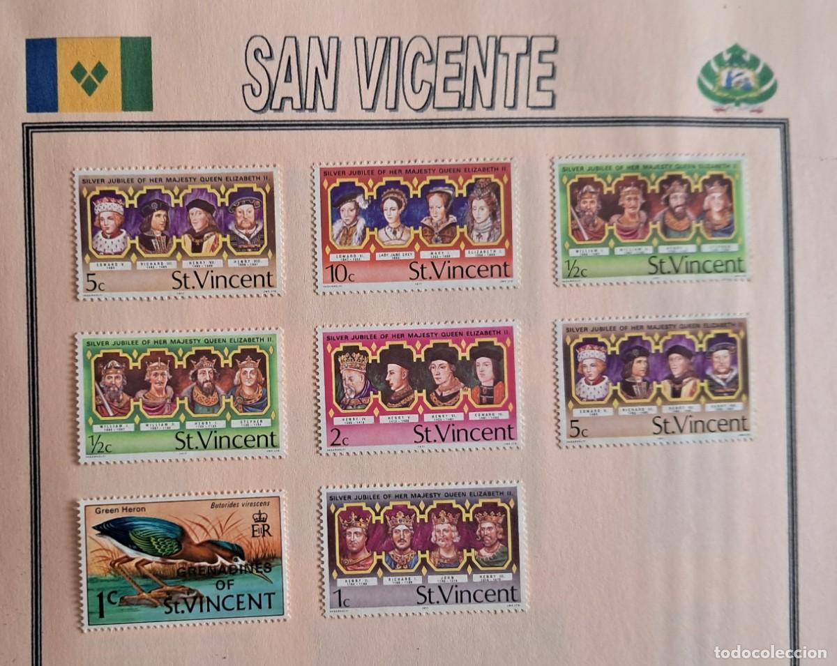 Sellos: lote de 8 sellos de San Vicente. - Foto 1