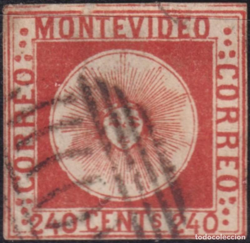 Sellos: F-EX54330 URUGUAY 1858 40c FORGERY USED. - Foto 1