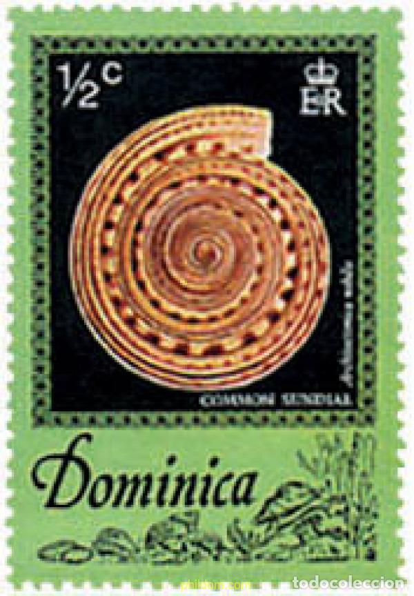 Sellos: 769667 HINGED DOMINICA 1976 CONCHAS - Foto 1