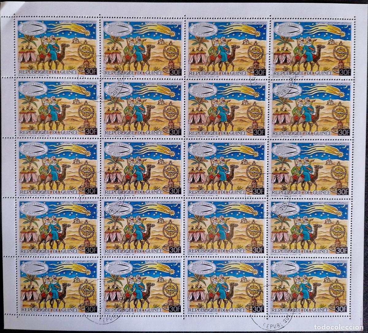Sellos: GUINEA 1986 - HB COMETA HALLEY / APARICI&Oacute;N . - Foto 1