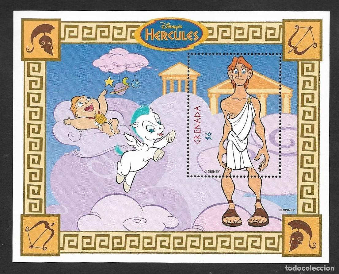 Sellos: SMI) GRANADA, DISNEY, MEMORY SHEET, HERCULES, MNH - Foto 1