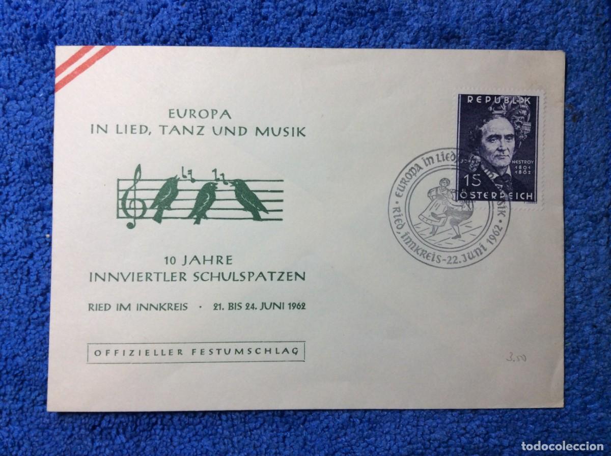 Sellos: AUSTRIA. 1962 SOBRE TEM&Aacute;TICO (1AAO75) - Foto 1