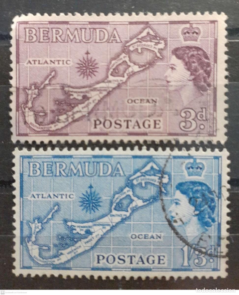 Sellos: BERMUDAS n&ordm; 154/155&ordm; Mapa de las Bermudas. Serie completa - Foto 1