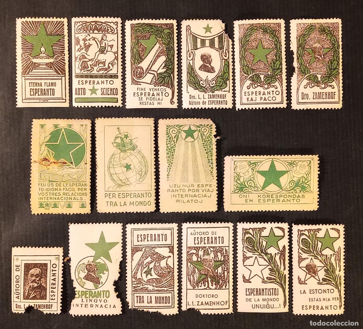 Sellos: LOTE DE 16 SELLOS DE ESPERANTO - Foto 1