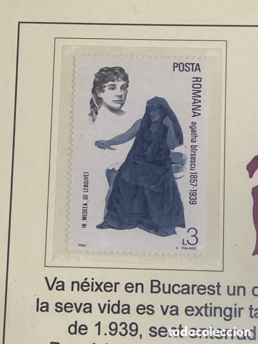 Sellos: 1 l&aacute;mina sellos Actriz Agatha Birsescu - Foto 2