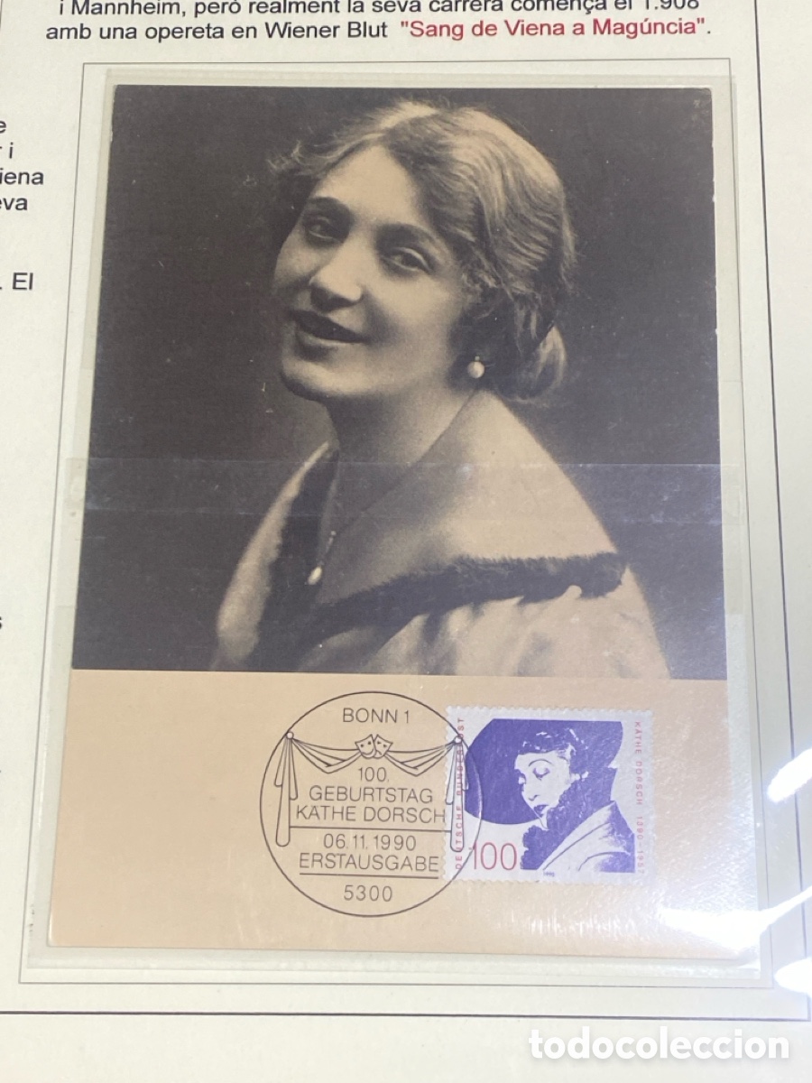 Sellos: 1 l&aacute;mina sellos y postal Actriz K&auml;the Dorsch - Foto 4