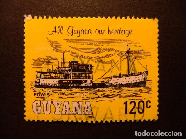 Sellos: 42 GUYANA GUYANE 1983 / BATEAUX / YVERT 823 FU - Foto 1