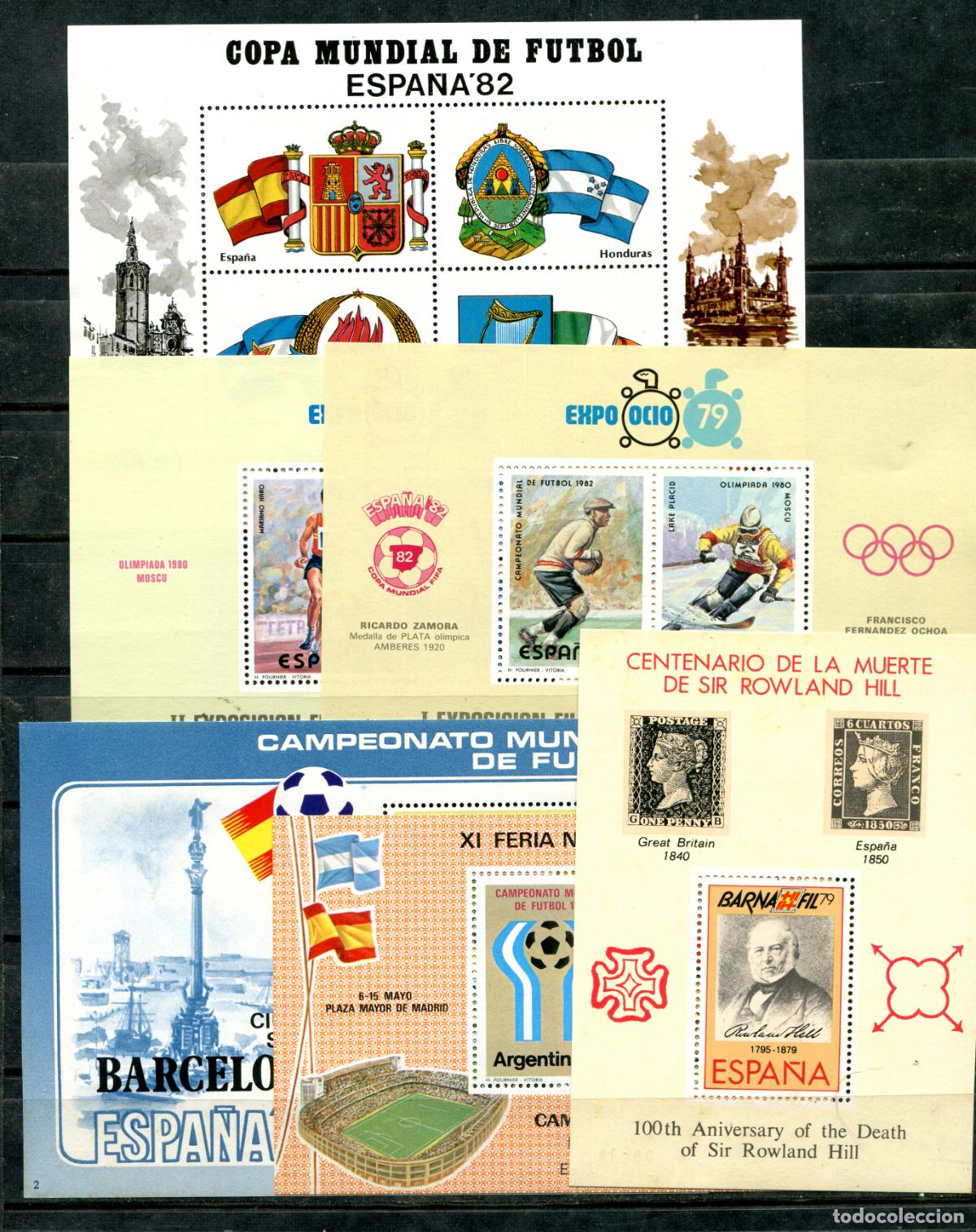 Sellos: 6 hojas recuerdo diferentes. - Foto 1