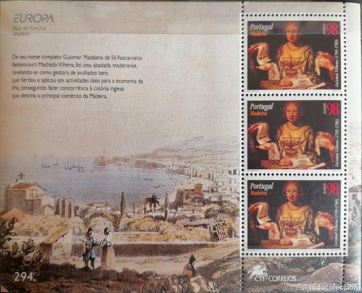 Sellos: MADEIRA 1996 - HB CEPT / GUIOMAR VILHENA . - Foto 1