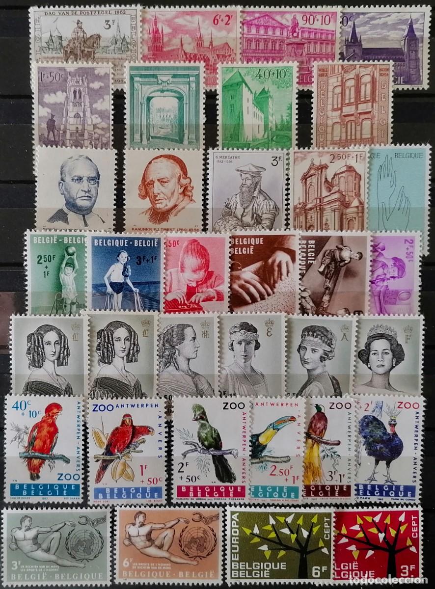 Sellos: B&Eacute;LGICA 1962 - A&Ntilde;O INCOMPLETO .- - Foto 1
