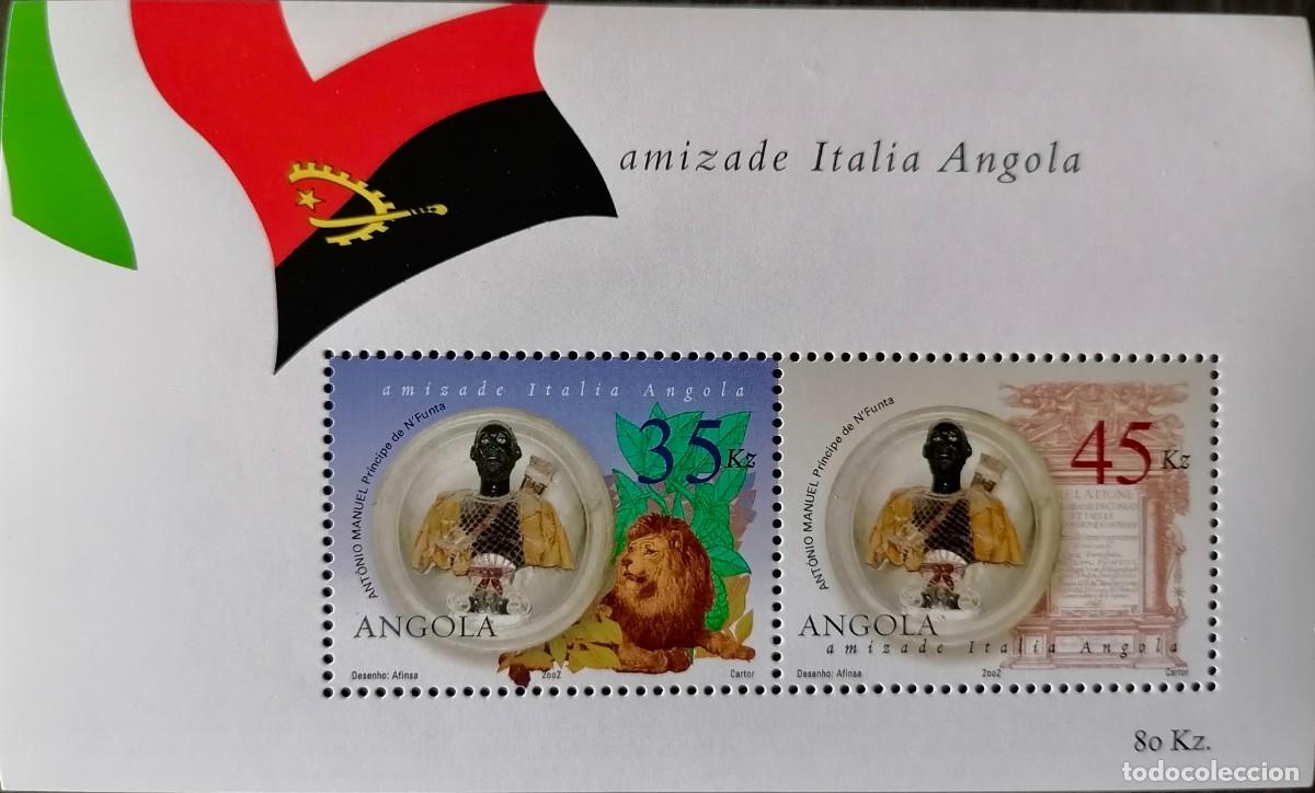 Sellos: ANGOLA 2002 - HB AMISTAD CON ITALIA . - Foto 1