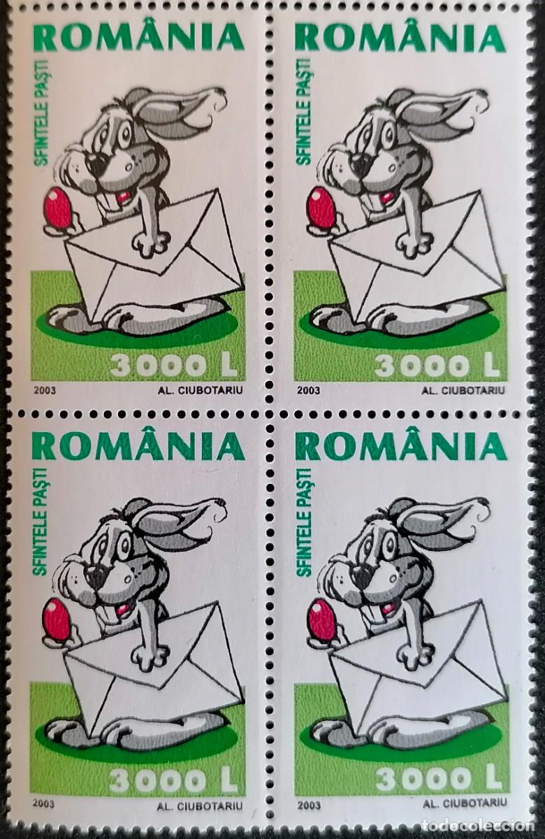 Sellos: RUMANIA 2003 - CONEJO / PASCUA . - Foto 1