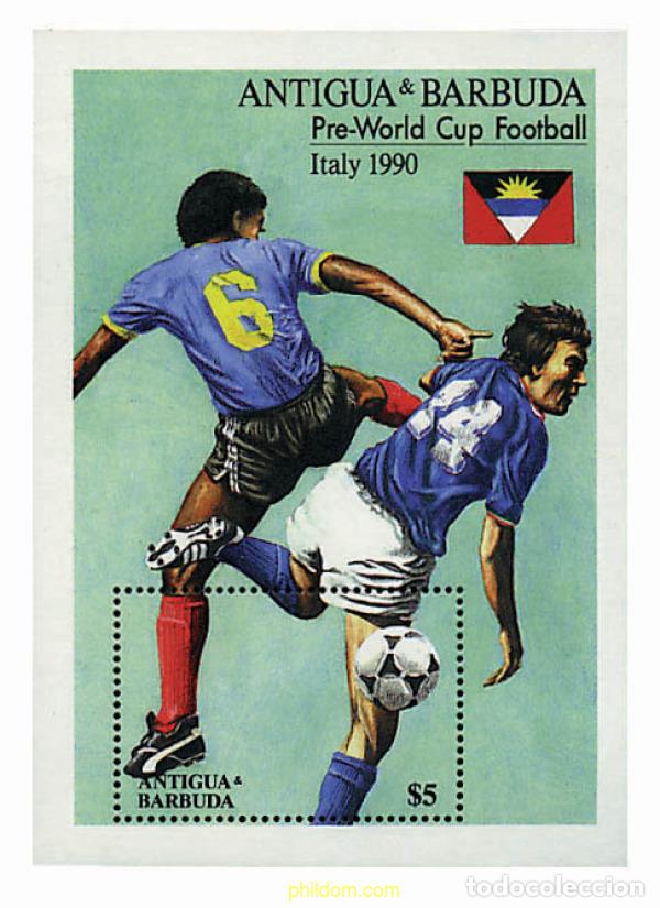 Timbres: 722266 MNH ANTIGUA Y BARBUDA 1989 COPA DEL MUNDO DE FUTBOL. ITALIA-90