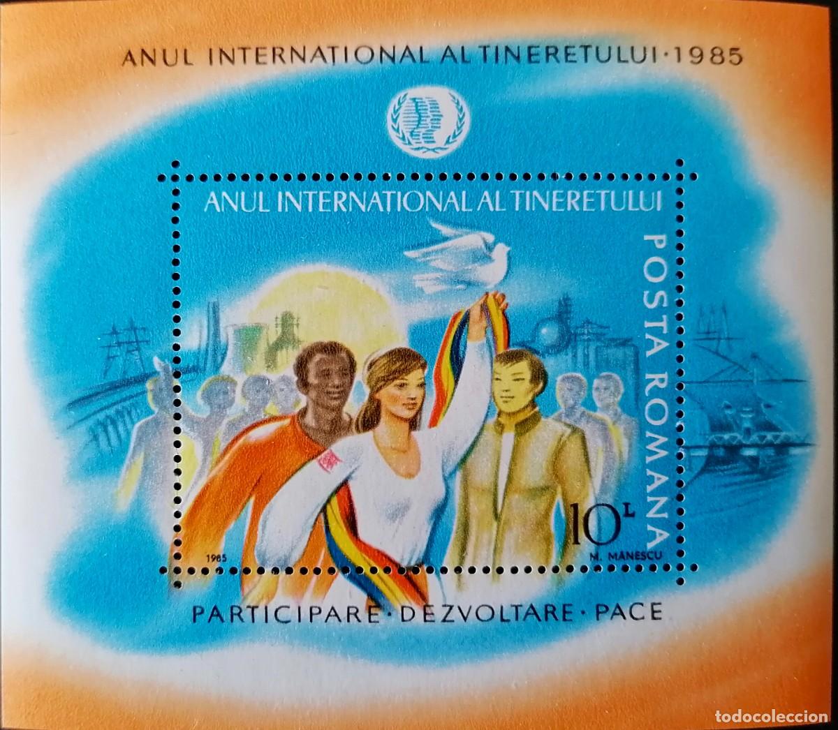 Sellos: RUMANIA 1985 - HB DE LA JUVENTUD / RAZAS .