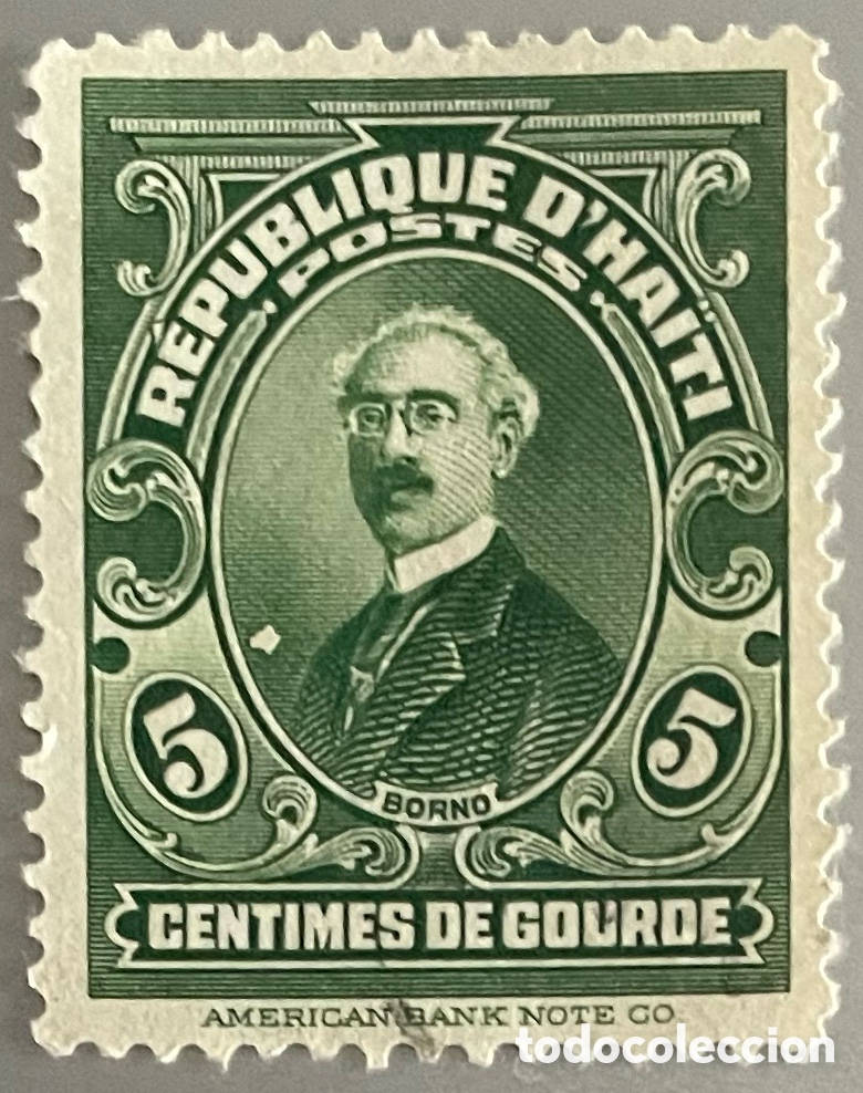 Sellos: Hait&iacute;. Louis Borno. 1924 - Foto 1