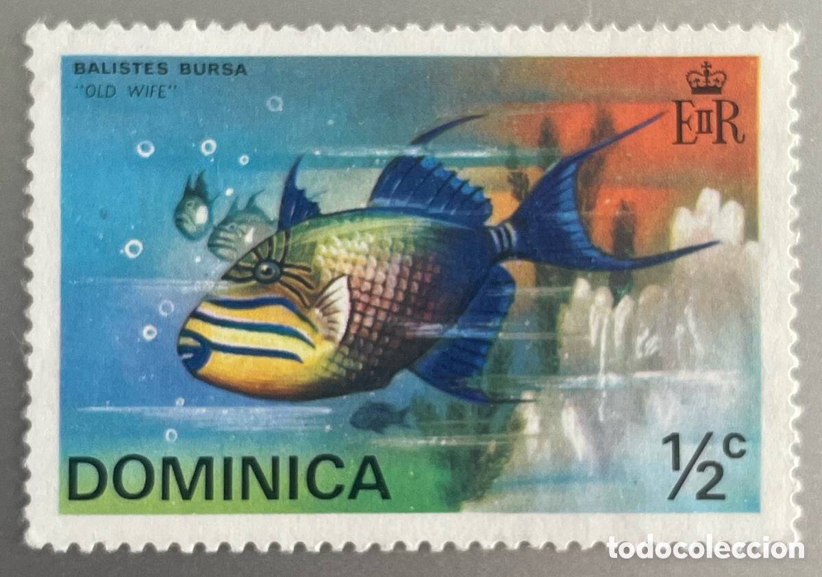 Sellos: Dominica. Peces. 1975 - Foto 1