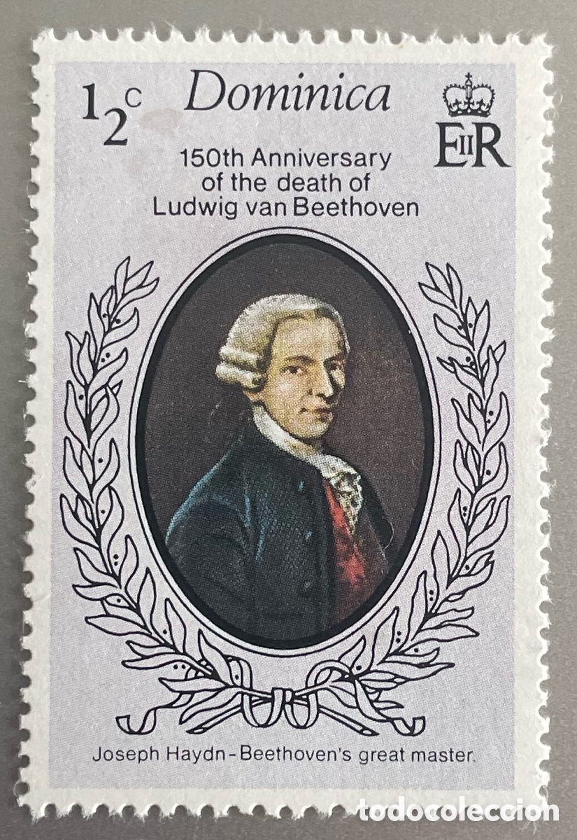 Sellos: Dominica Beethoven. 1977 - Foto 1