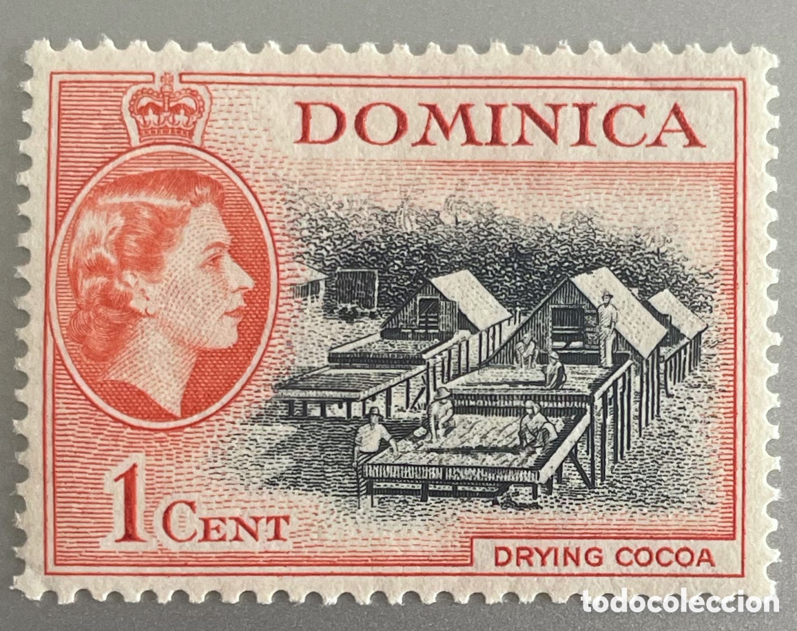 Sellos: Dominica. Secado del coco. 1951 - Foto 1