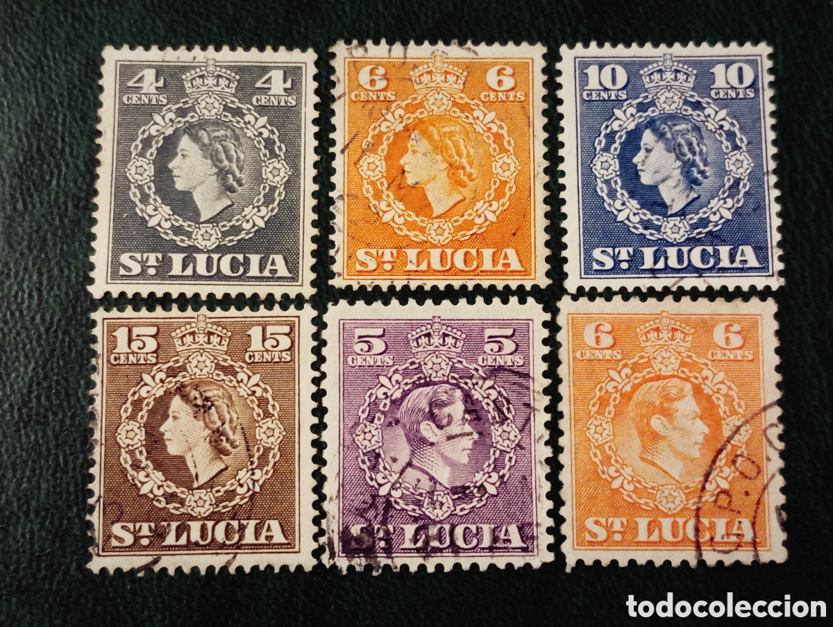 Sellos: Lote Sellos ST. LUCIA 1949 - Foto 1