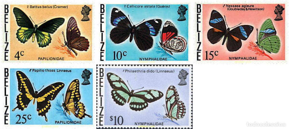 Sellos: 777350 MNH BELIZE 1974 MARIPOSAS - Foto 1